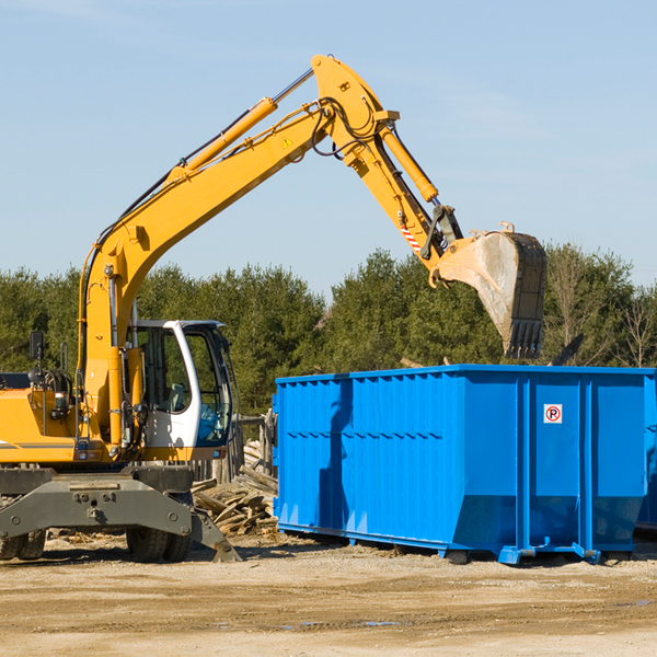 what size residential dumpster rentals are available in Amity MO